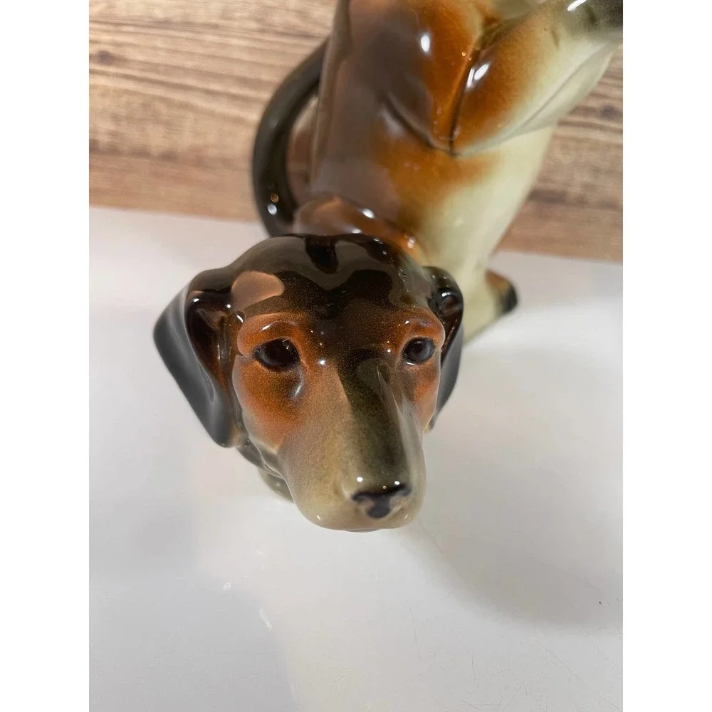 Vintage Erphila Majolica Dachshund Weiner‎ Dog Teapot Germany 6703 B Full Mark